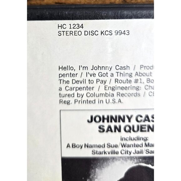 NEW "Hello I'm Johnny Cash" Columbia Stereo Tape HC Reel to Reel Sealed Vintage - Picture 8 of 11